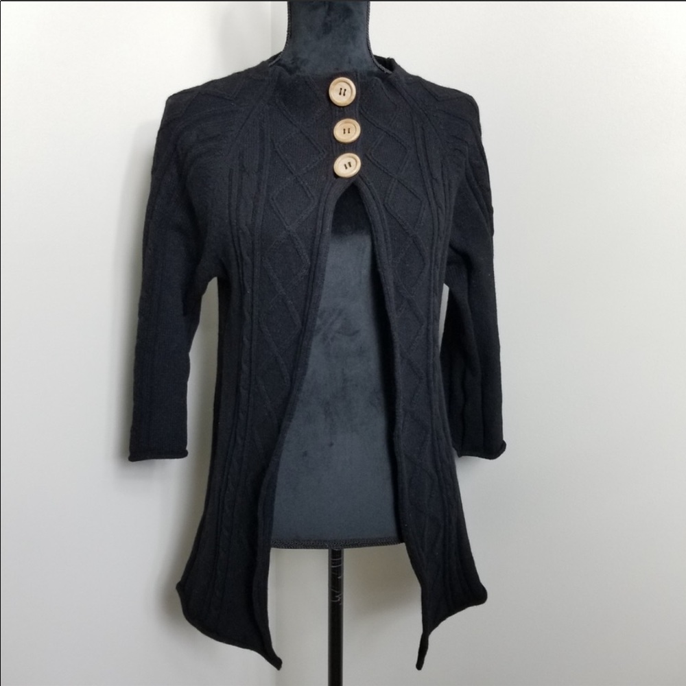 Avita cable knit recycled cashmere cardigan